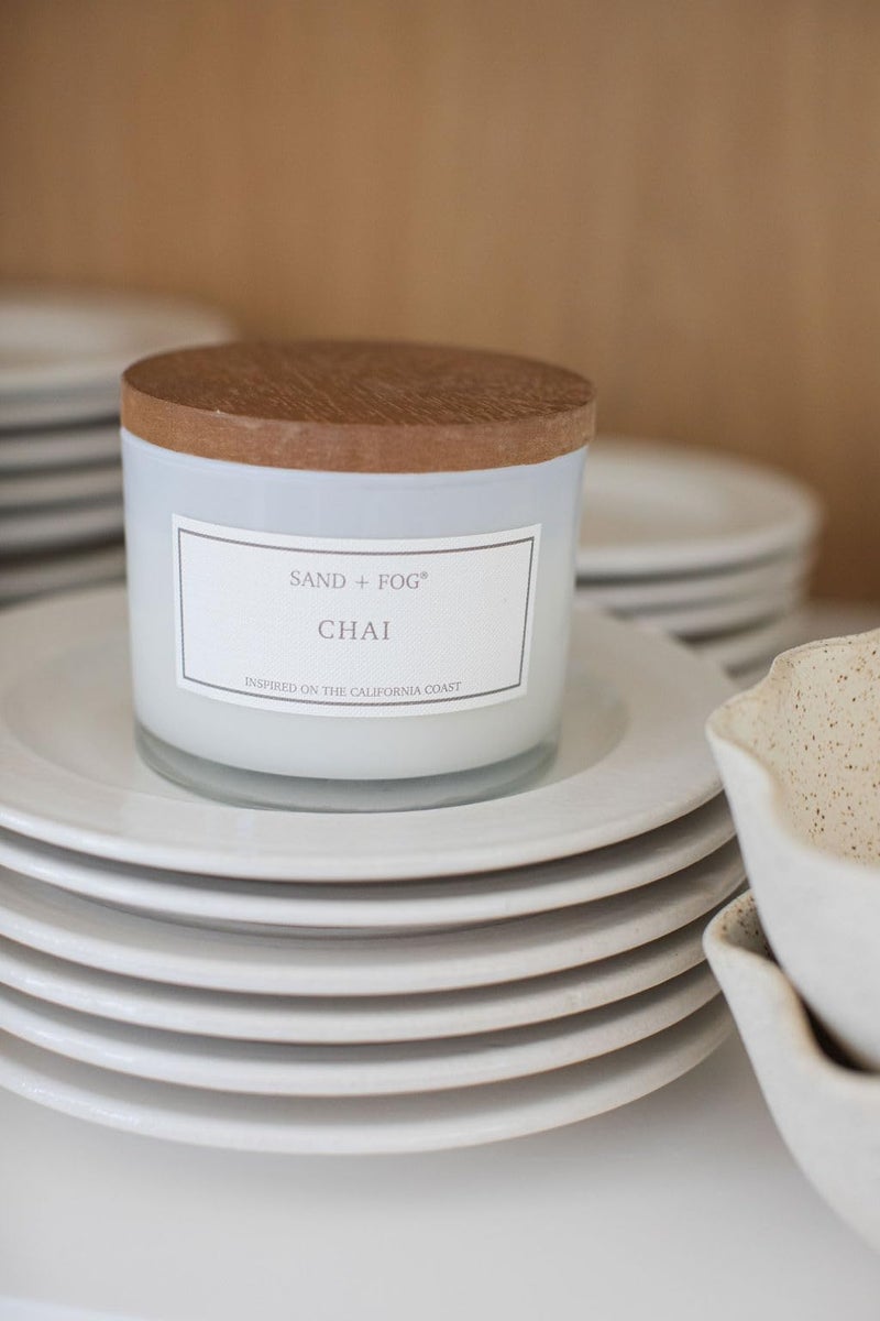 Sand + Fog Scented Candle - Chai - Additional Scents and Sizes - 100% Cotton Lead-Free Wick - Luxury Air Freshening Jar Candles - Perfect Home Decor - 12oz - Image 4
